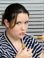 horny bbw babe sophie eating cheese